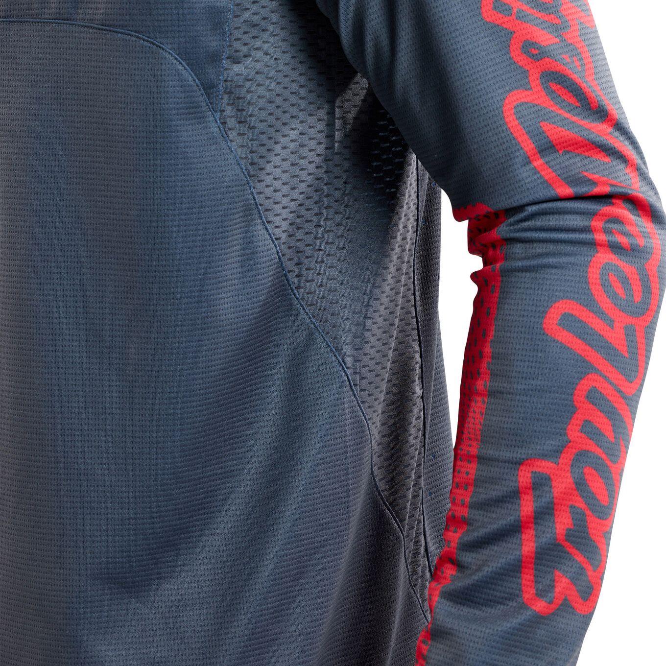 Langarm Trikot Troy Lee Designs Sprint Blau/Rot 6/7