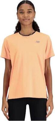 New balance sport essentials women's coral jersey met korte mouwen
