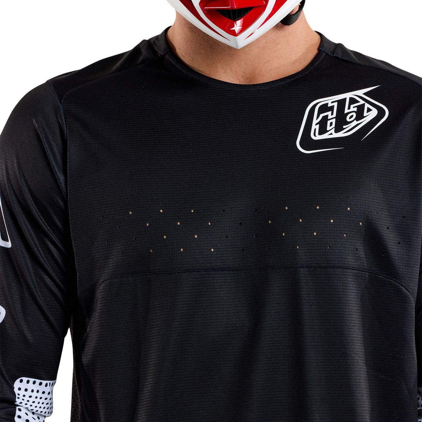 Troy Lee Designs Langarm Trikot Sprint Schwarz/Weiß 5/7