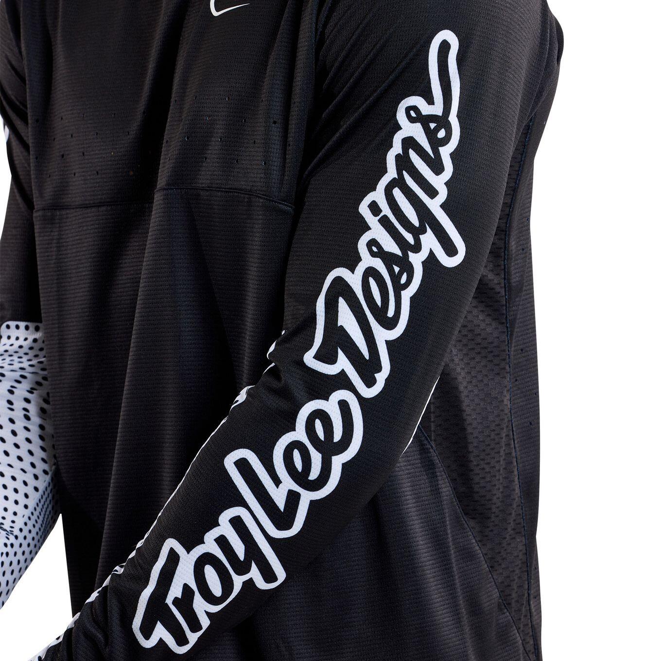 Troy Lee Designs Langarm Trikot Sprint Schwarz/Weiß 6/7