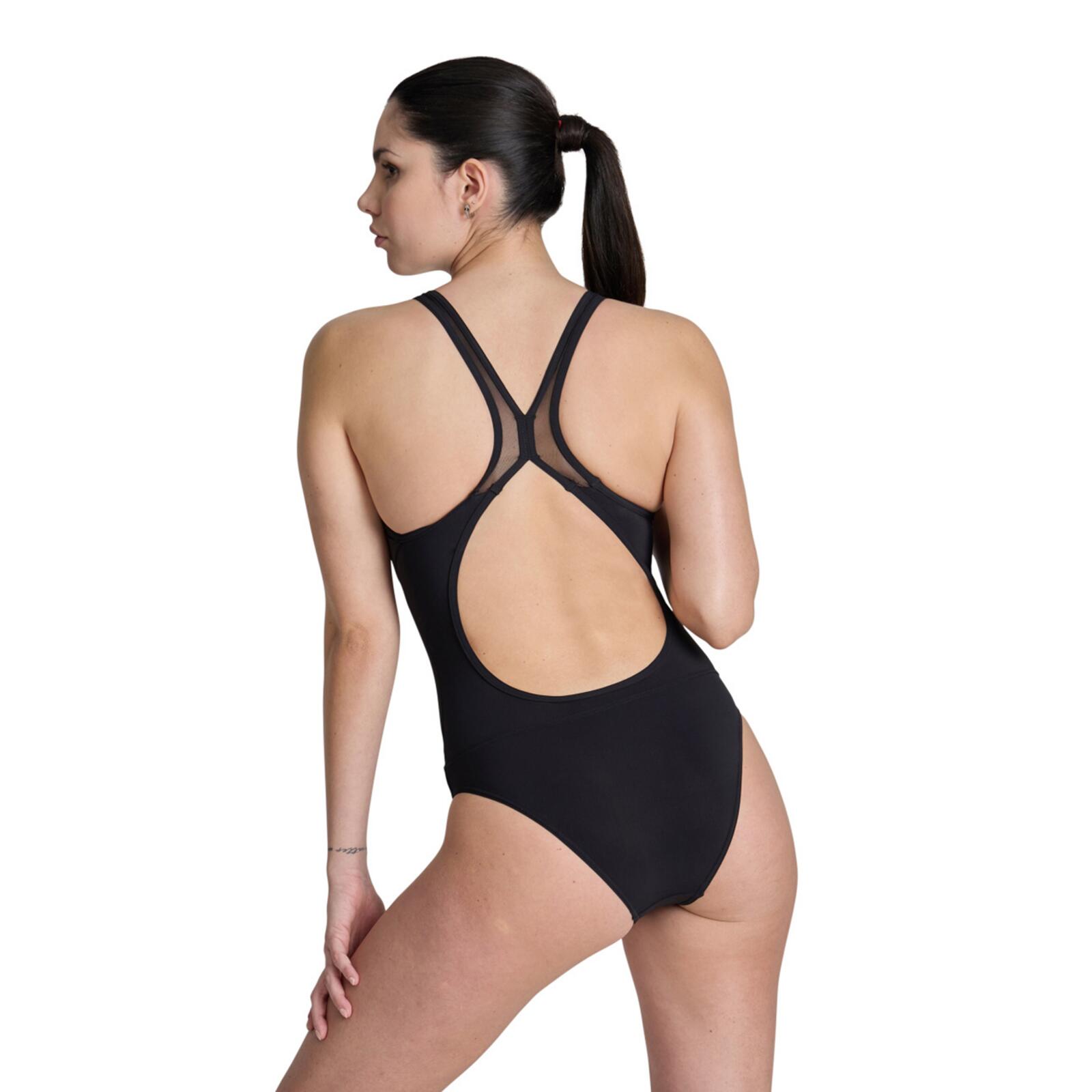 Maillot de bain Arena Mesh Panels Dos Swim pro Noir Femme 6/7