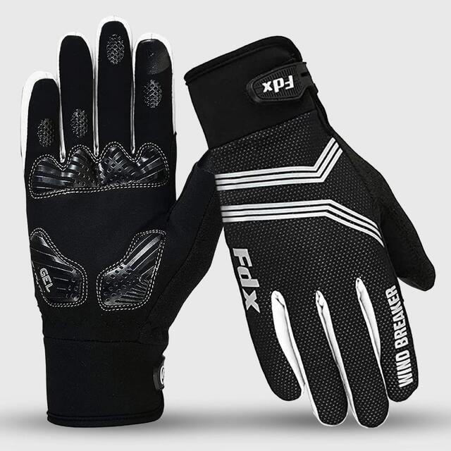 FDX Dryrest Full Finger Winter Cycling Gloves Thermal Windproof Padded Glove