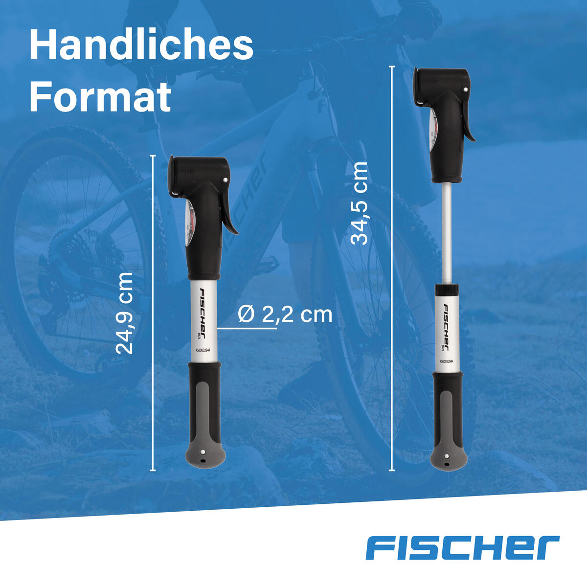 Mini pompe aluminium, double levée Fischer 3/7