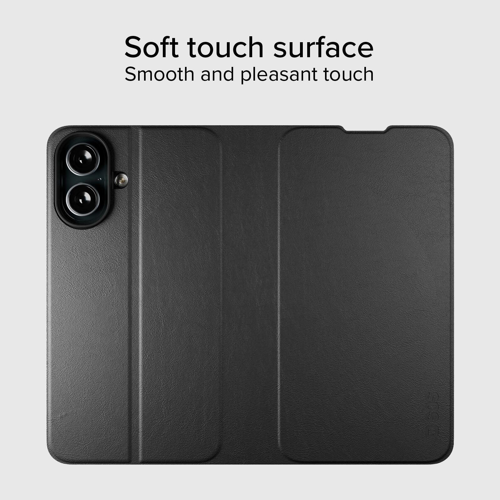 Étui portefeuille avec support et surface douce au toucher pour iPhone 16 3/7