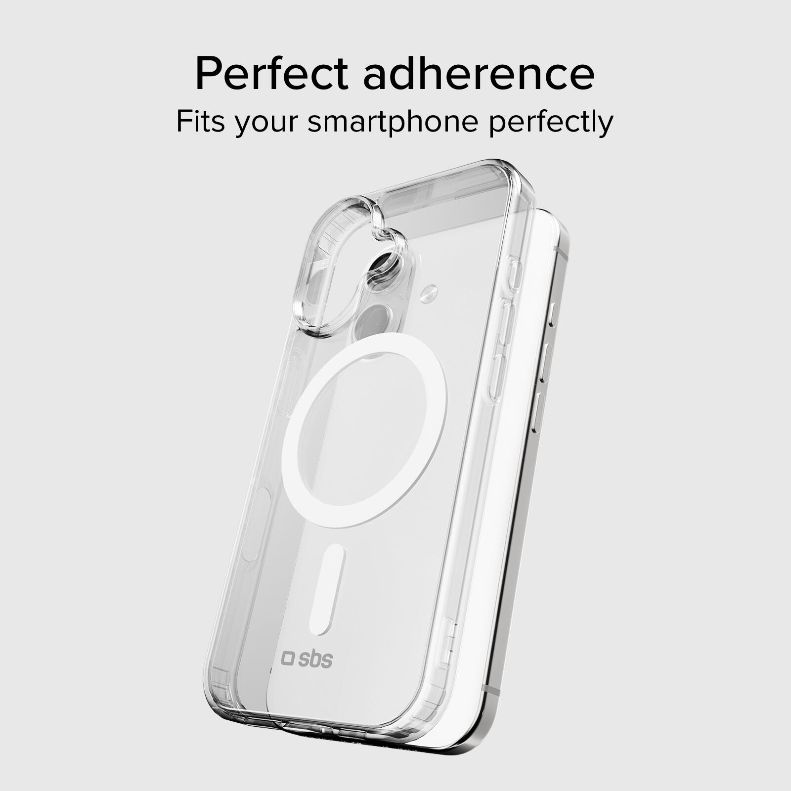 Coque transparente rigide, compatible recharge MagSafe pour iPhone 17 3/7