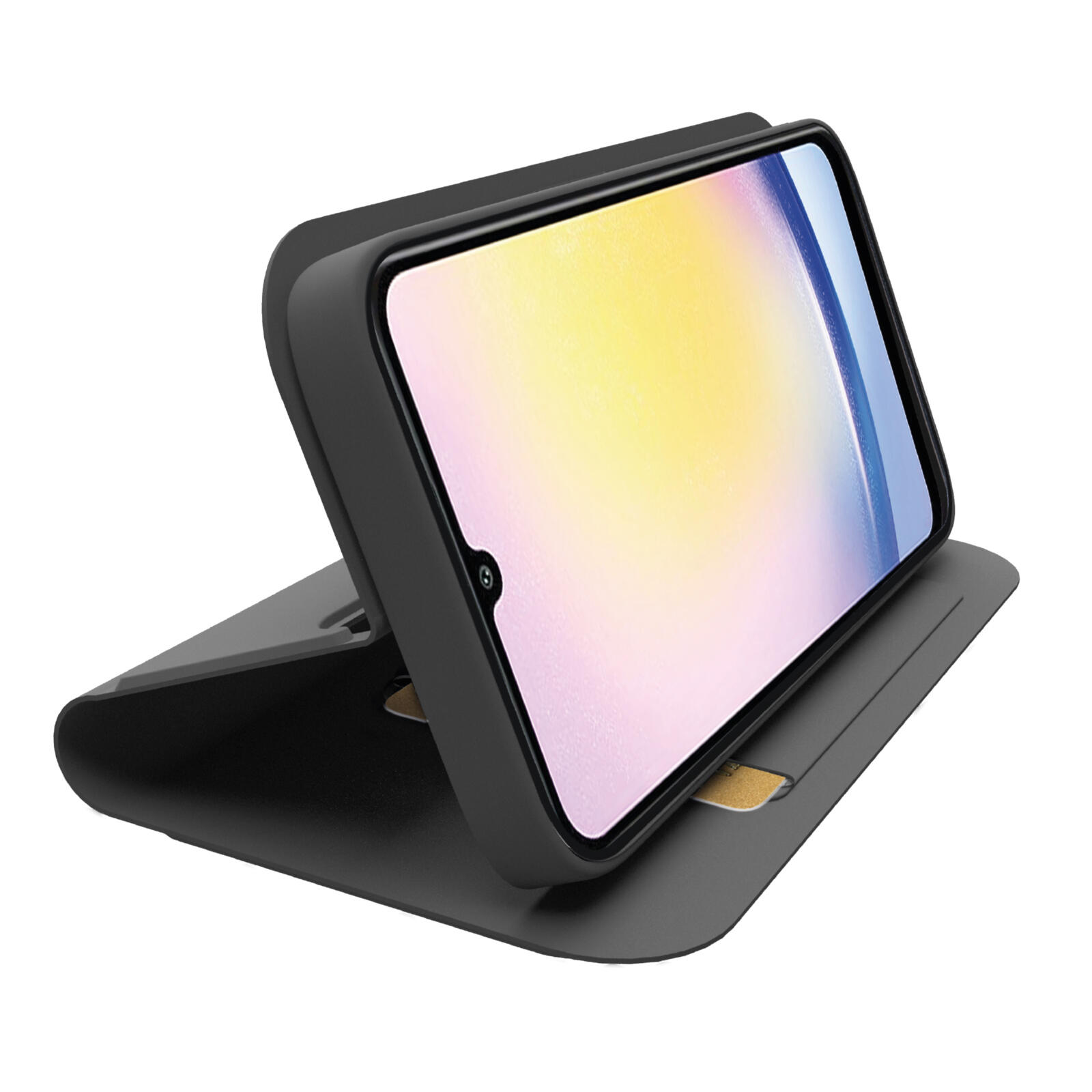 Étui portefeuille avec support et surface douce au toucher pour Samsung A26 2/2