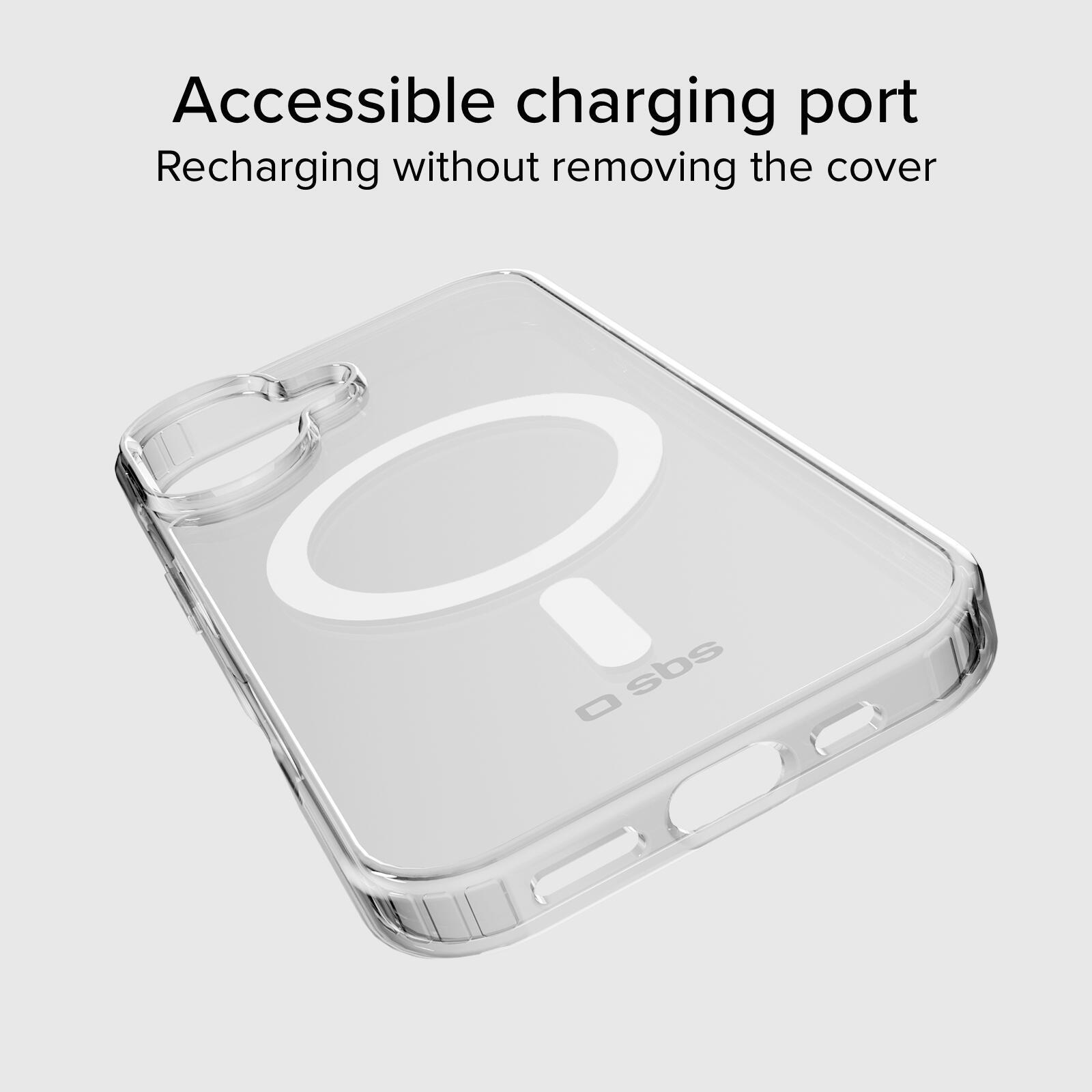 Coque transparente rigide, compatible recharge MagSafe pour iPhone 17 6/7