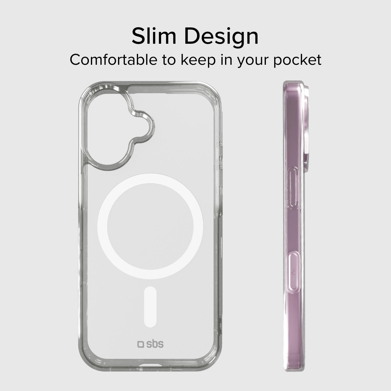 Coque transparente rigide, compatible recharge MagSafe pour iPhone 16 7/7