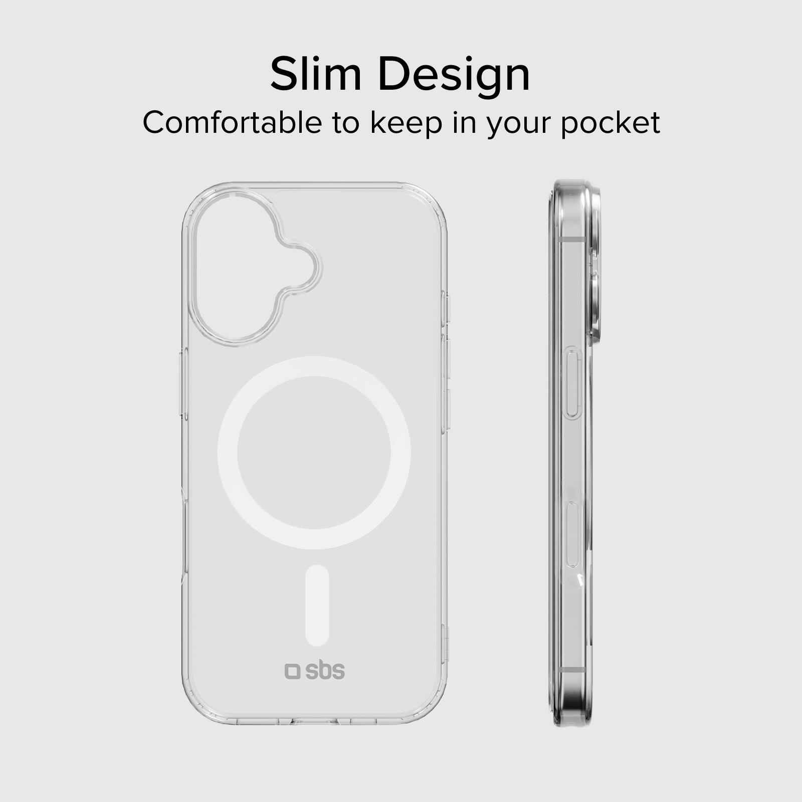 Coque transparente rigide, compatible recharge MagSafe pour iPhone 17 7/7