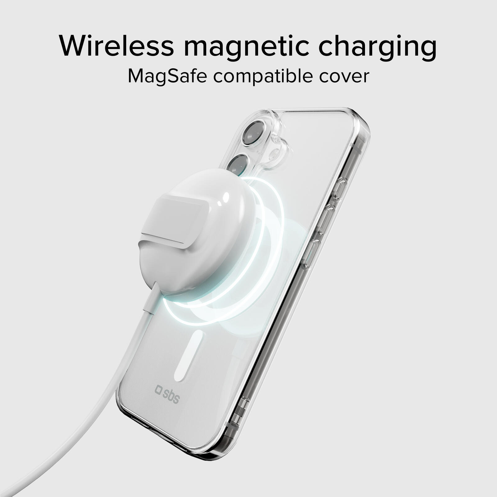 Coque transparente rigide, compatible recharge MagSafe pour iPhone 17 5/7