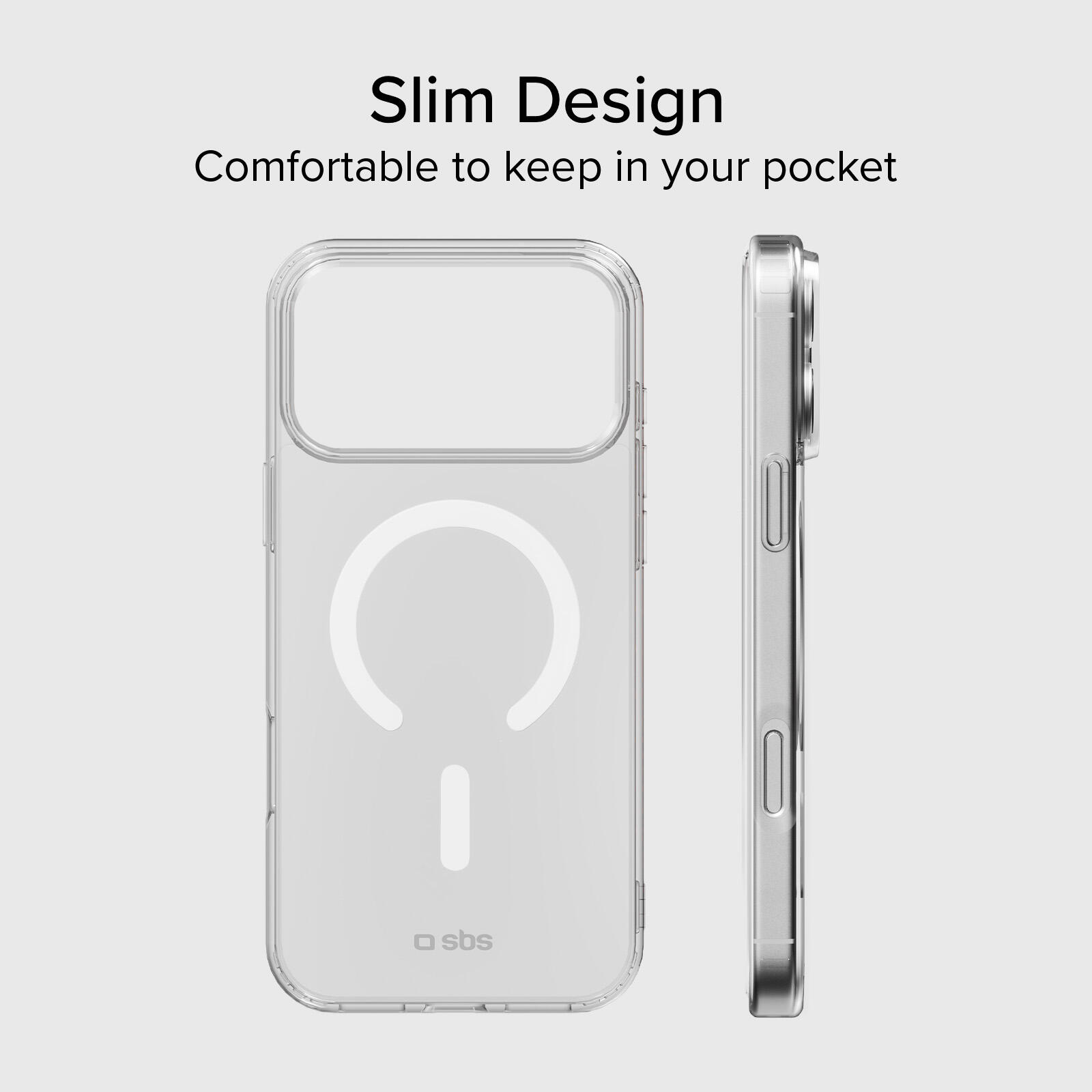 Cover trasparente e sottile per iPhone 17 Pro compatibile con ricarica Magsafe 7/7