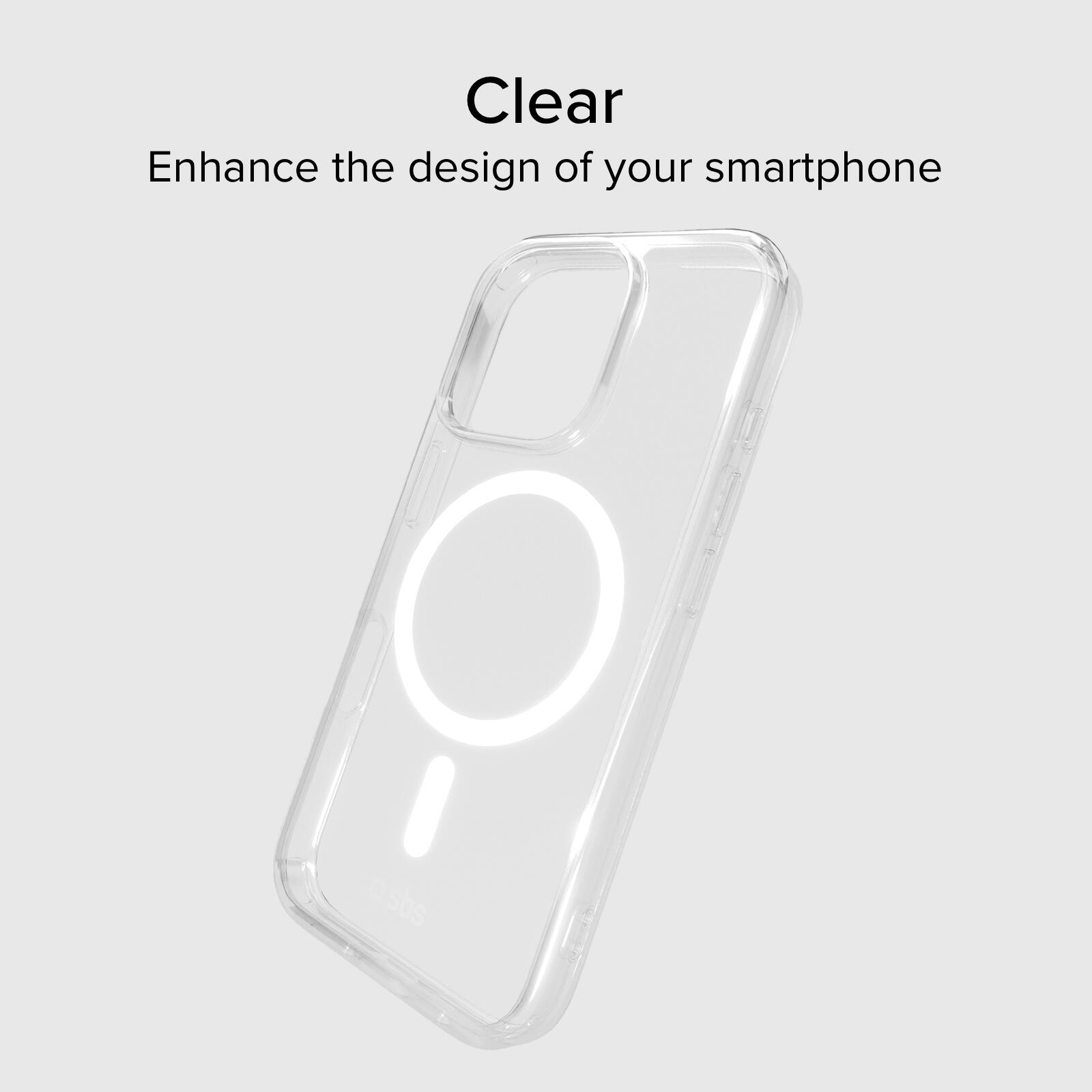 Coque transparente rigide, compatible recharge MagSafe pour iPhone 16 Pro Max 2/7