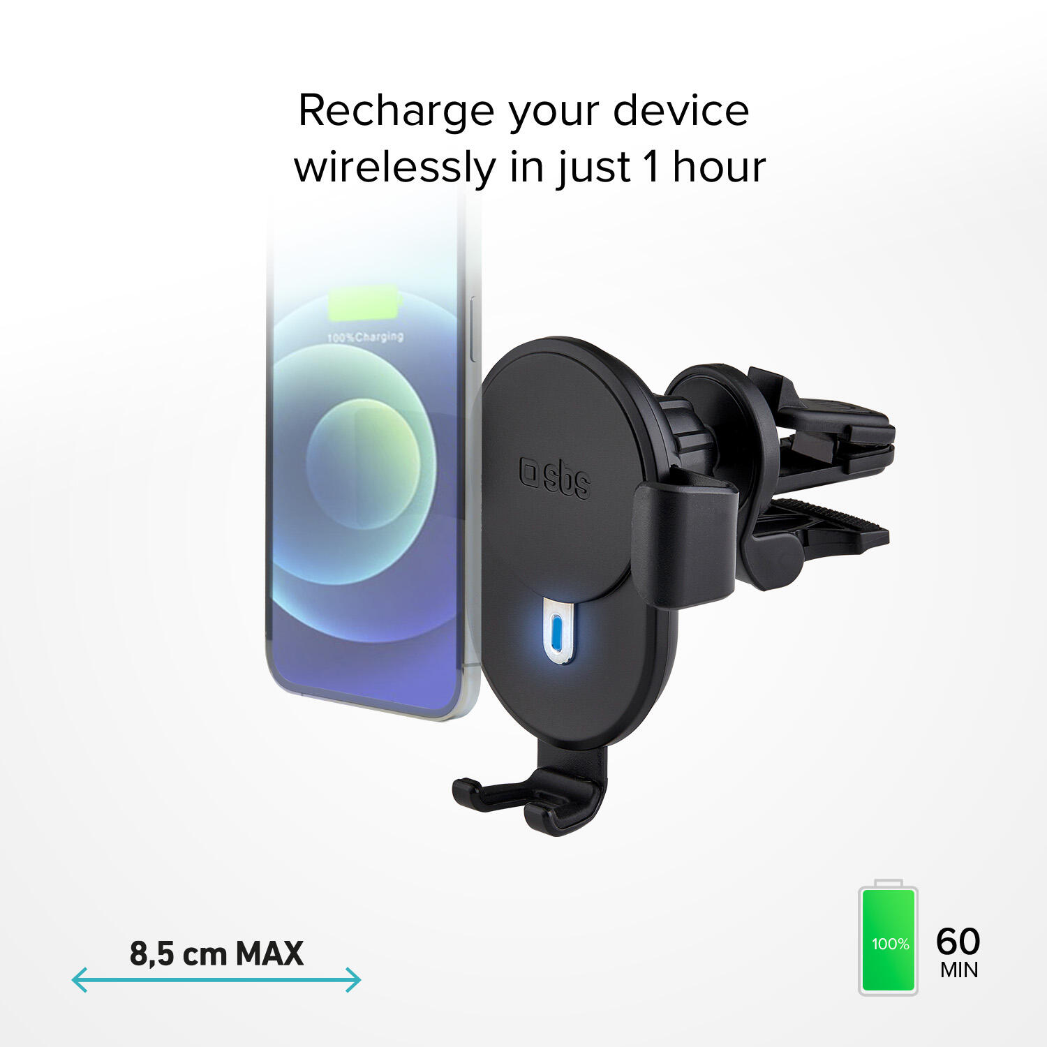 Support auto sans fil Gravity avec recharge sans fil 10 W 2/4