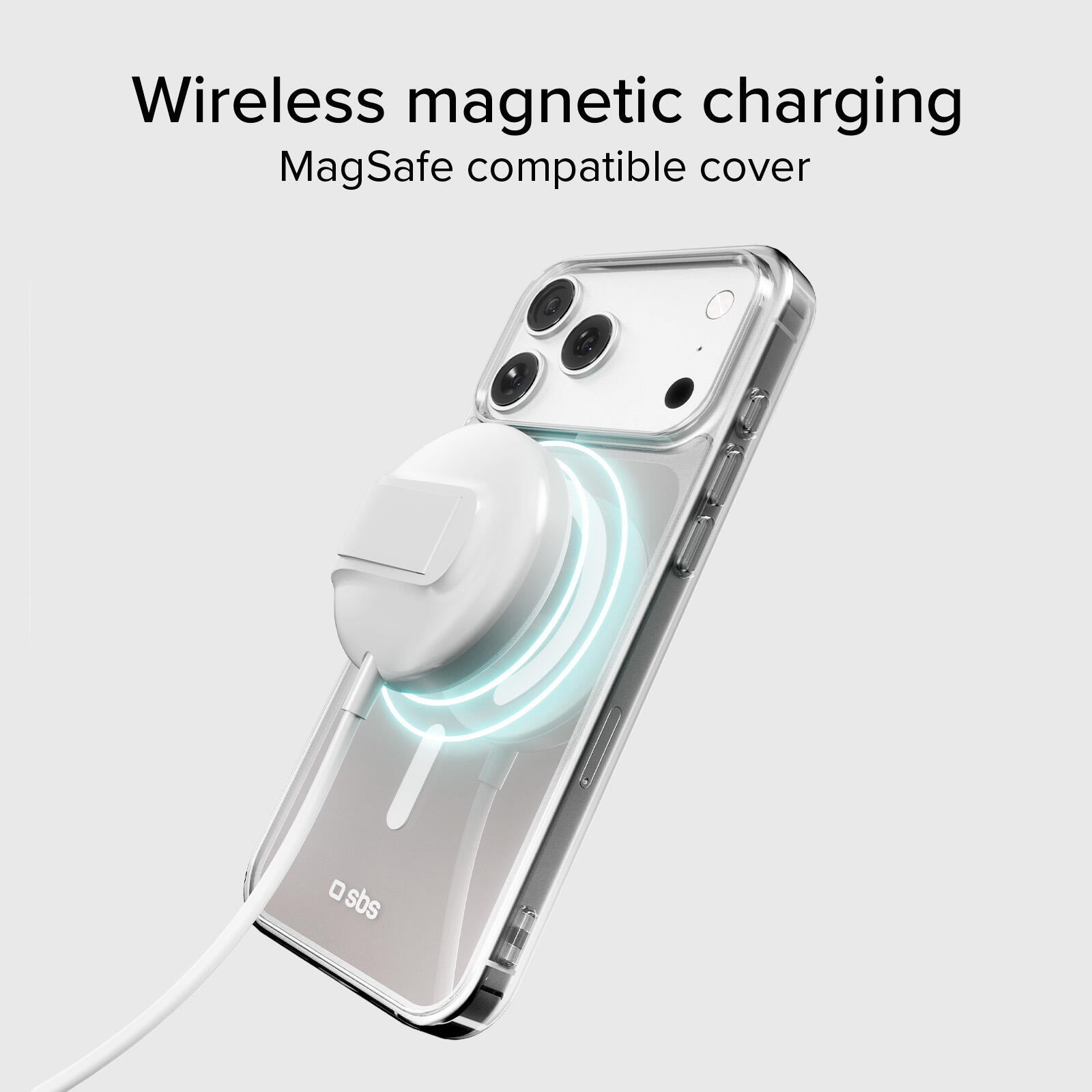 Cover trasparente e sottile per iPhone 17 Pro compatibile con ricarica Magsafe 5/7