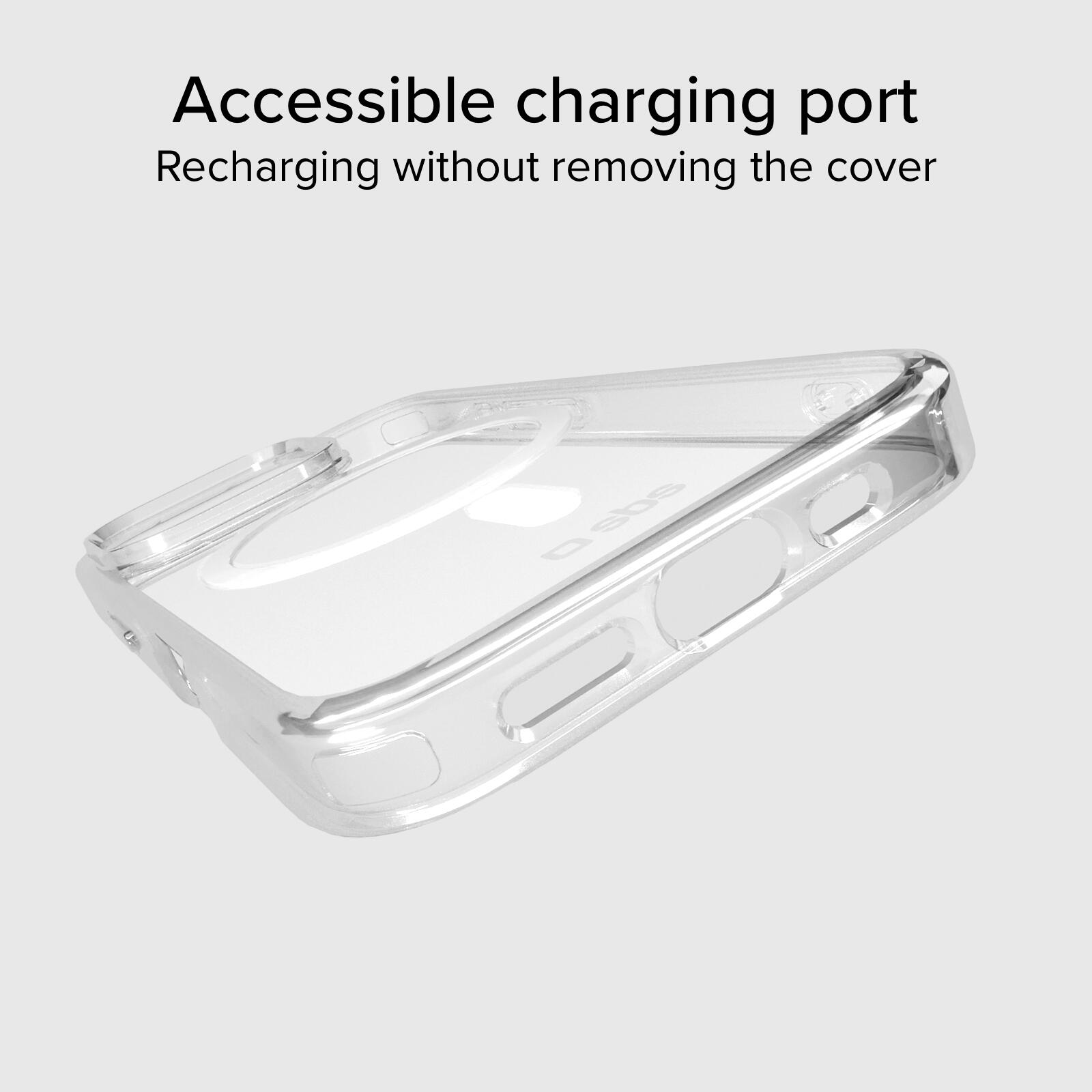 Coque transparente rigide, compatible recharge MagSafe pour iPhone 16 Pro Max 6/7