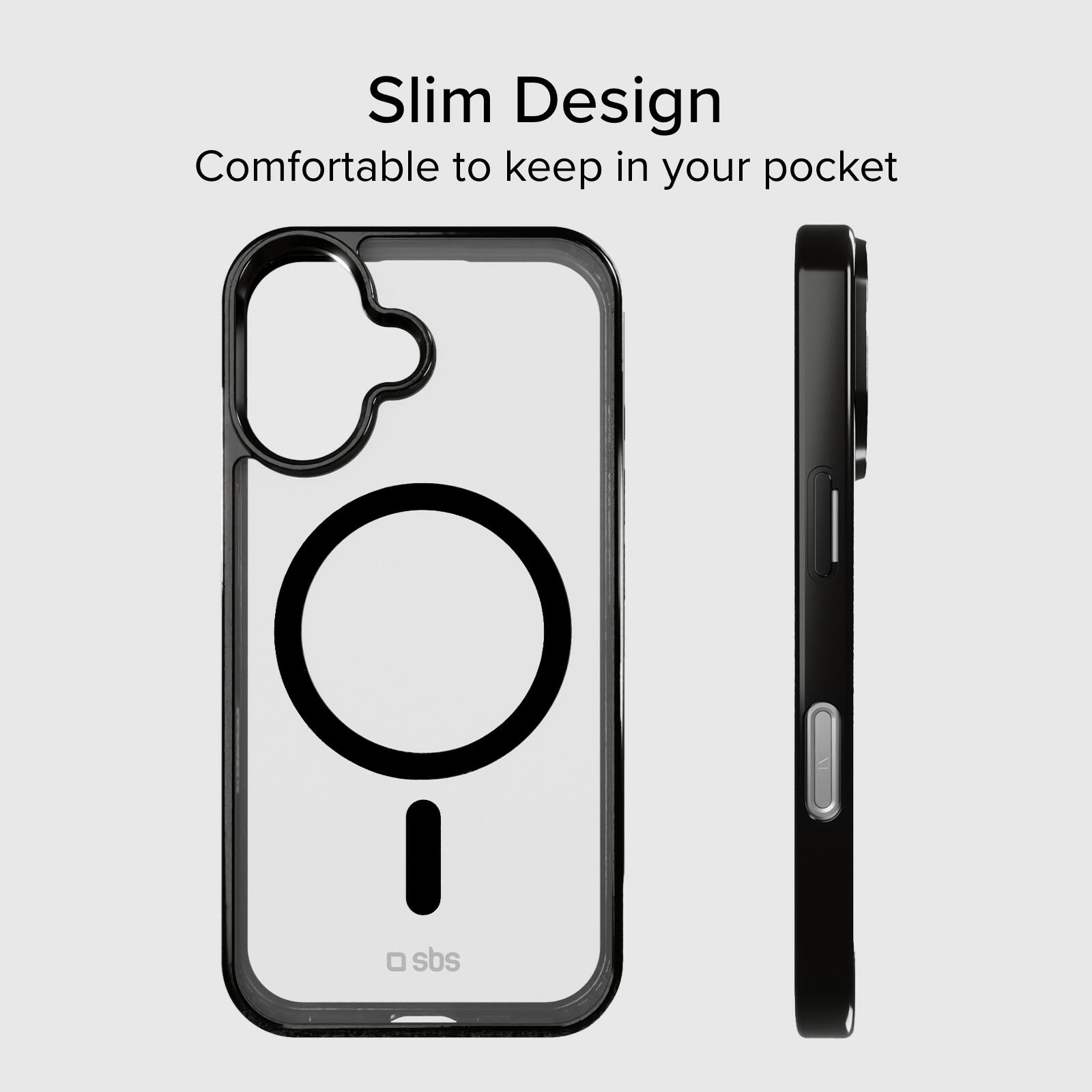 Coque iPhone 16 Plus bords colorés compatible MagSafe 7/7