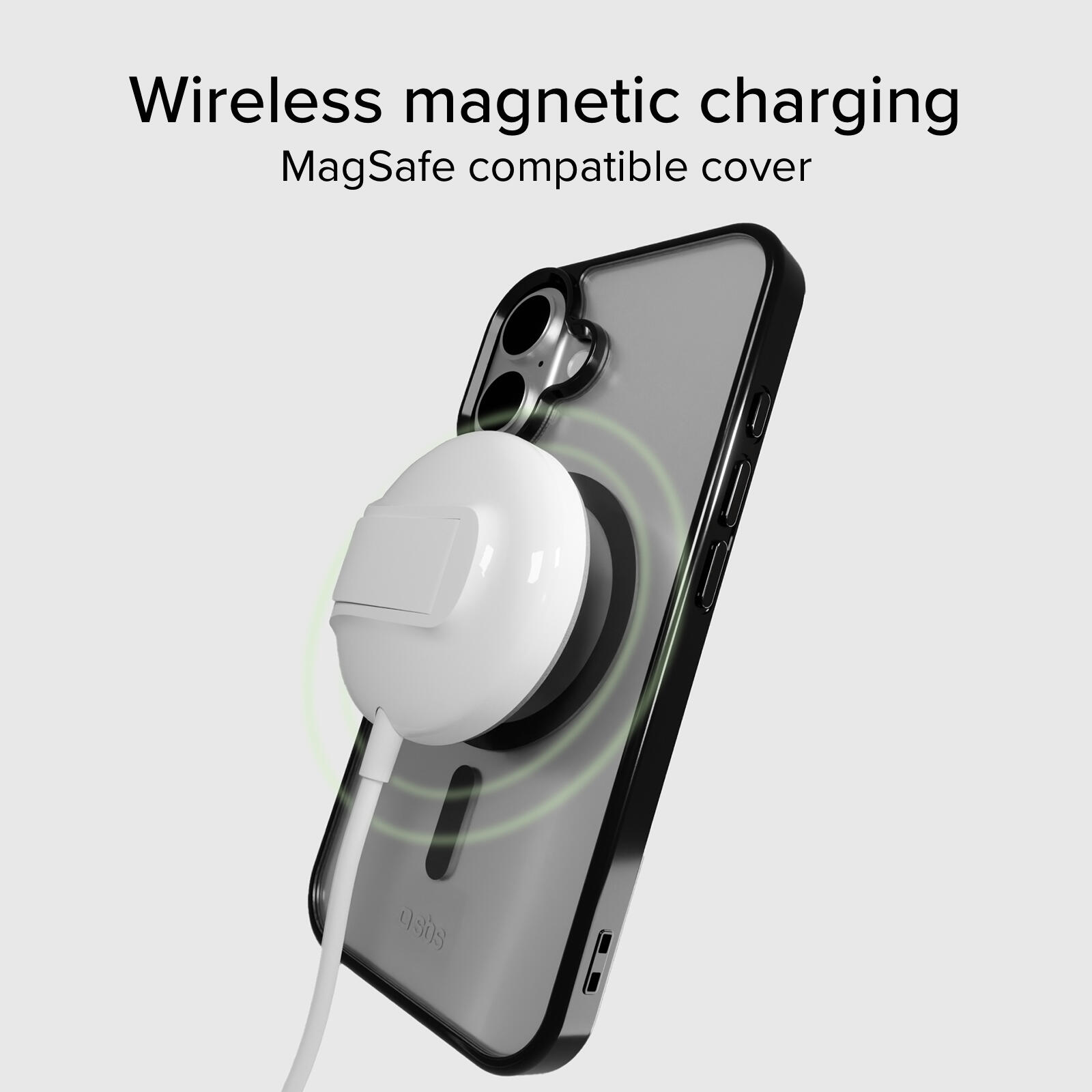 Coque iPhone 16 Plus bords colorés compatible MagSafe 5/7