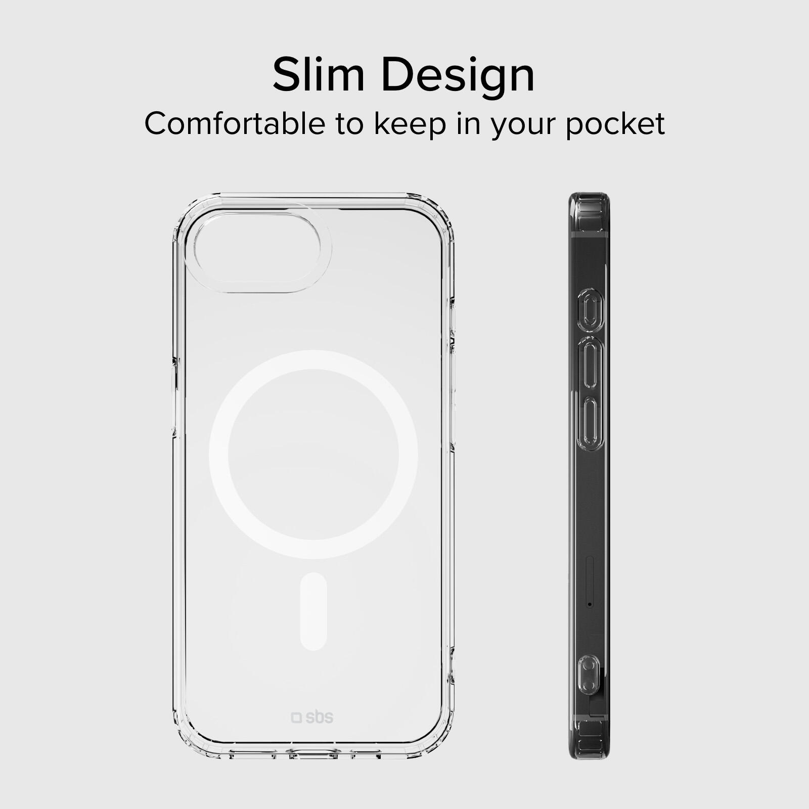 Coque transparente rigide, compatible recharge MagSafe pour iPhone 17e/16e 7/7