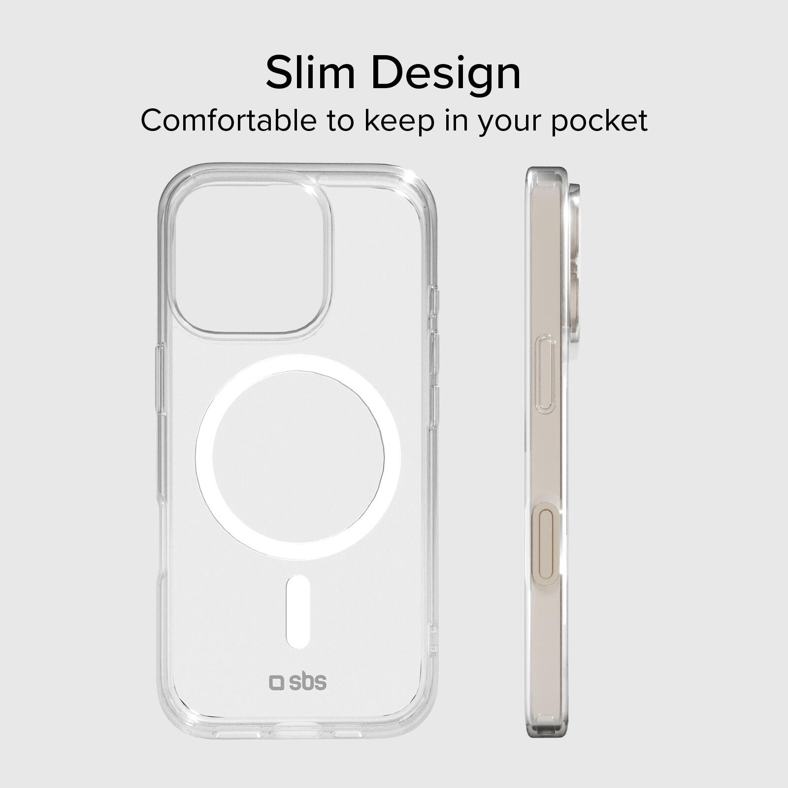 Cover trasparente rigida compatibile con ricarica MagSafe per iPhone 15 Pro Max 7/7