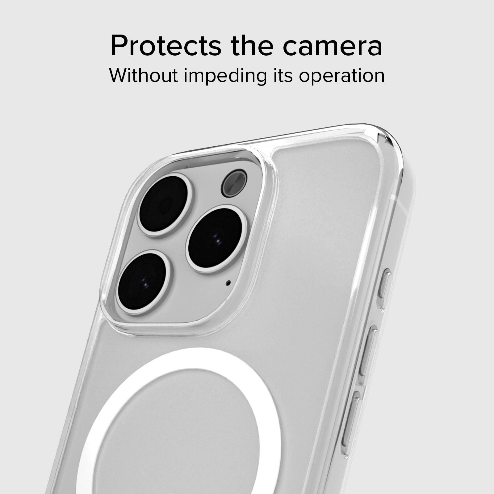 Cover trasparente rigida compatibile con ricarica MagSafe per iPhone 15 Pro Max 4/7