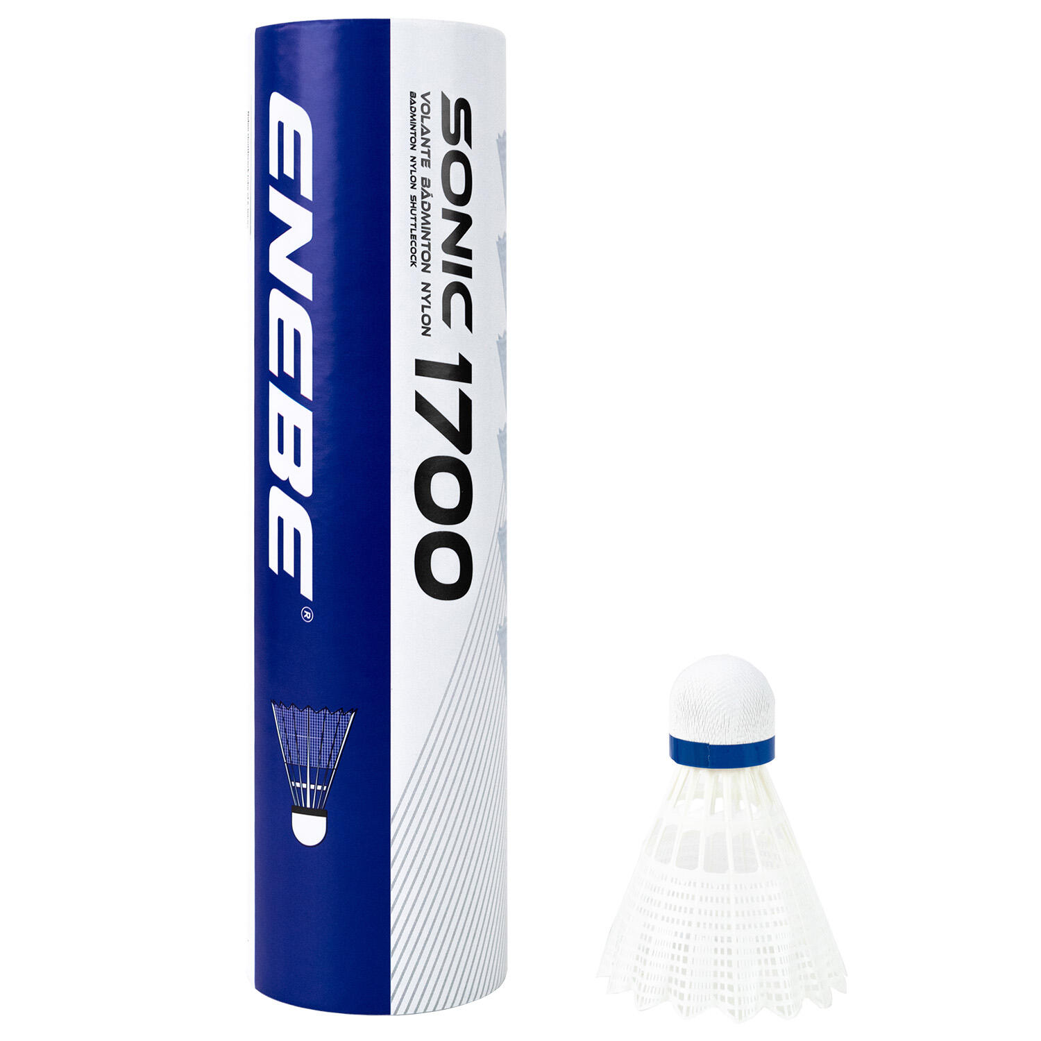 Tubo 6 Volantes bádminton SONIC 1700 blanco 3/4