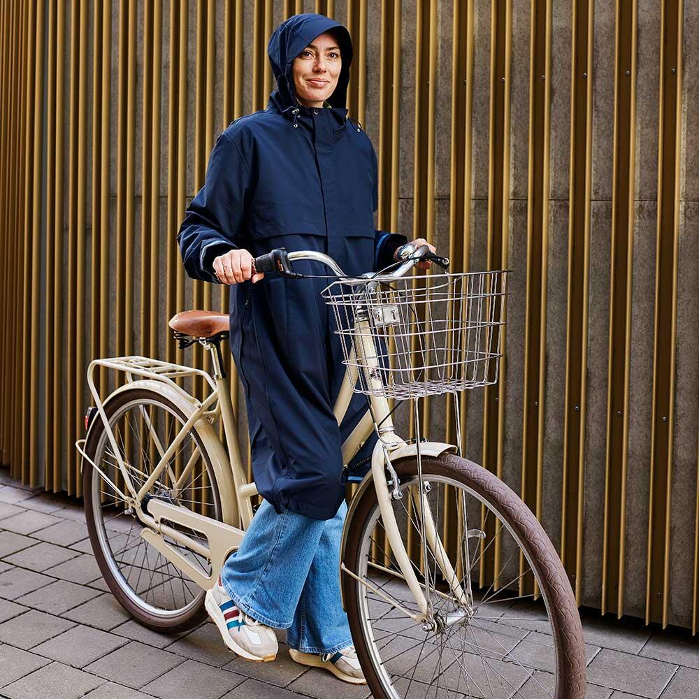 Weathergoods Sweden Imbris oversized waterdichte fietsregenjas donker groen 6/7