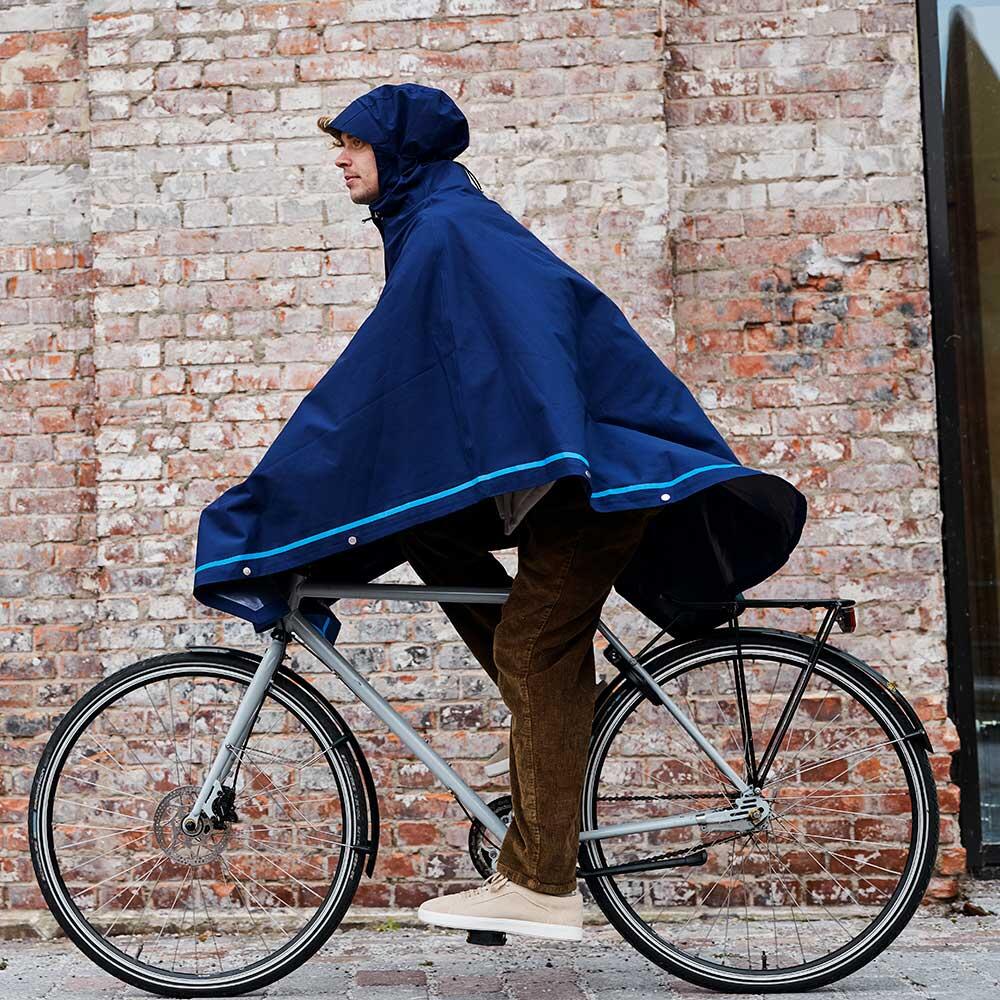 Weathergoods Sweden Poncho Imbris impermeabile blu L 2/7