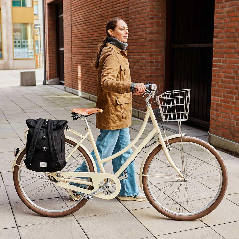 Weathergoods Sweden CITY Bikepack borsa impermeabile convertibile nera 2/6