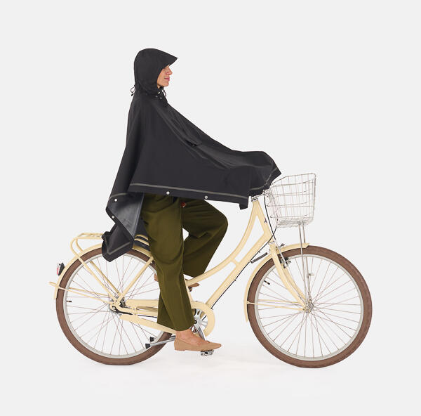 Weathergoods Sweden Imbris poncho impermeabile nero M 5/7