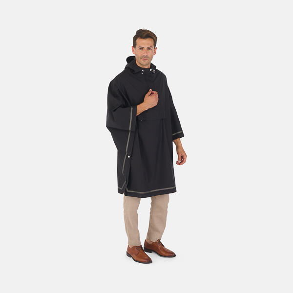 Weathergoods Sweden Imbris poncho impermeabile nero M 6/7