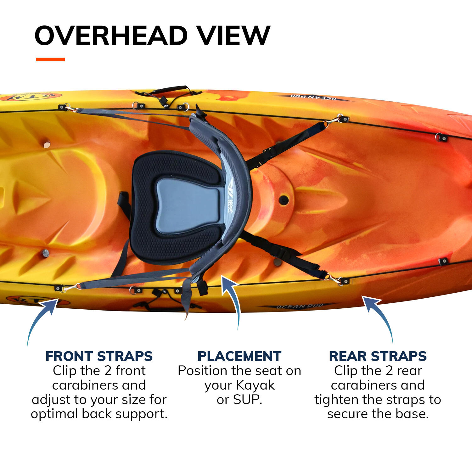 DOSSERET KAYAK ERGONOMIC UNIVERSEL - WOW 3/7