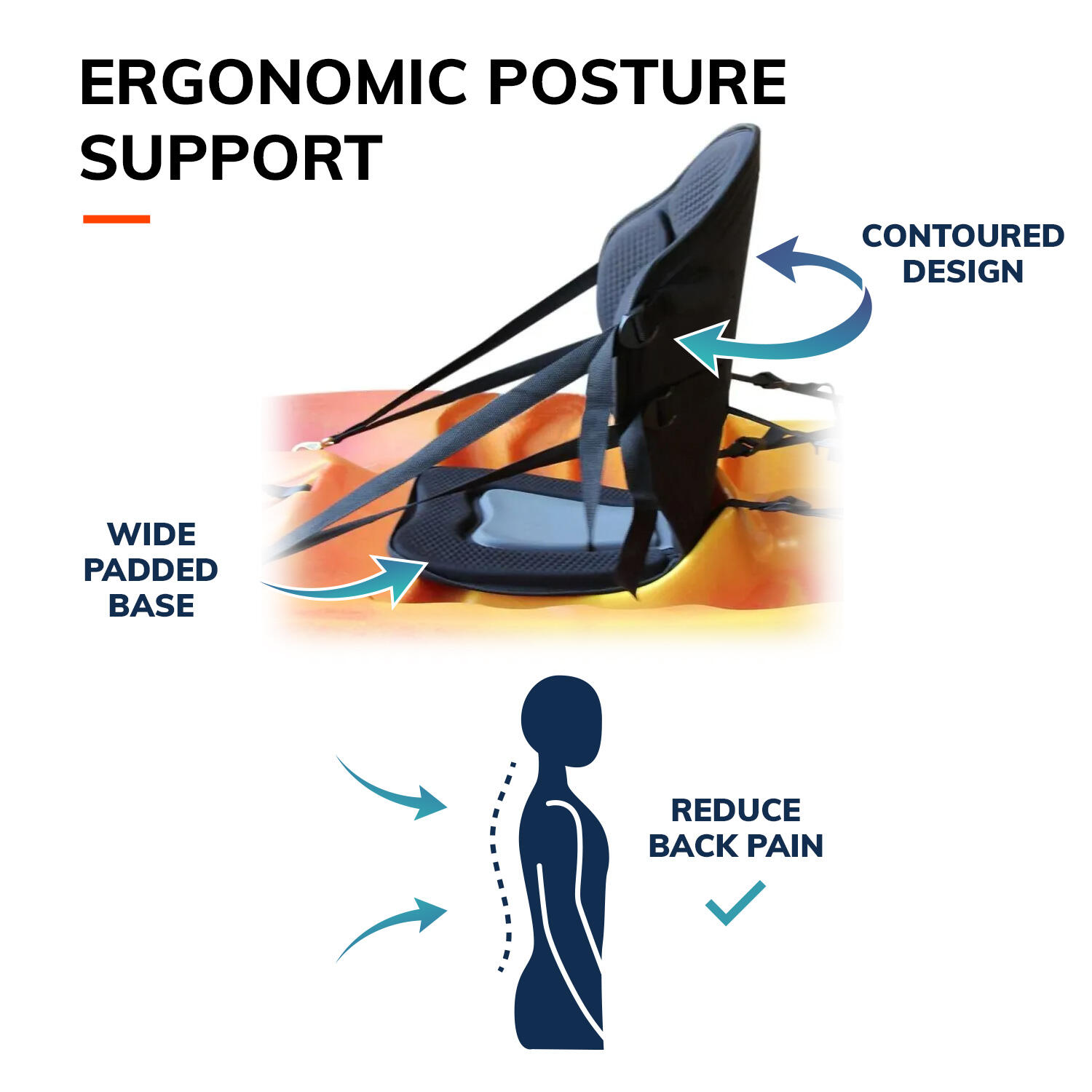 DOSSERET KAYAK ERGONOMIC UNIVERSEL - WOW 5/7
