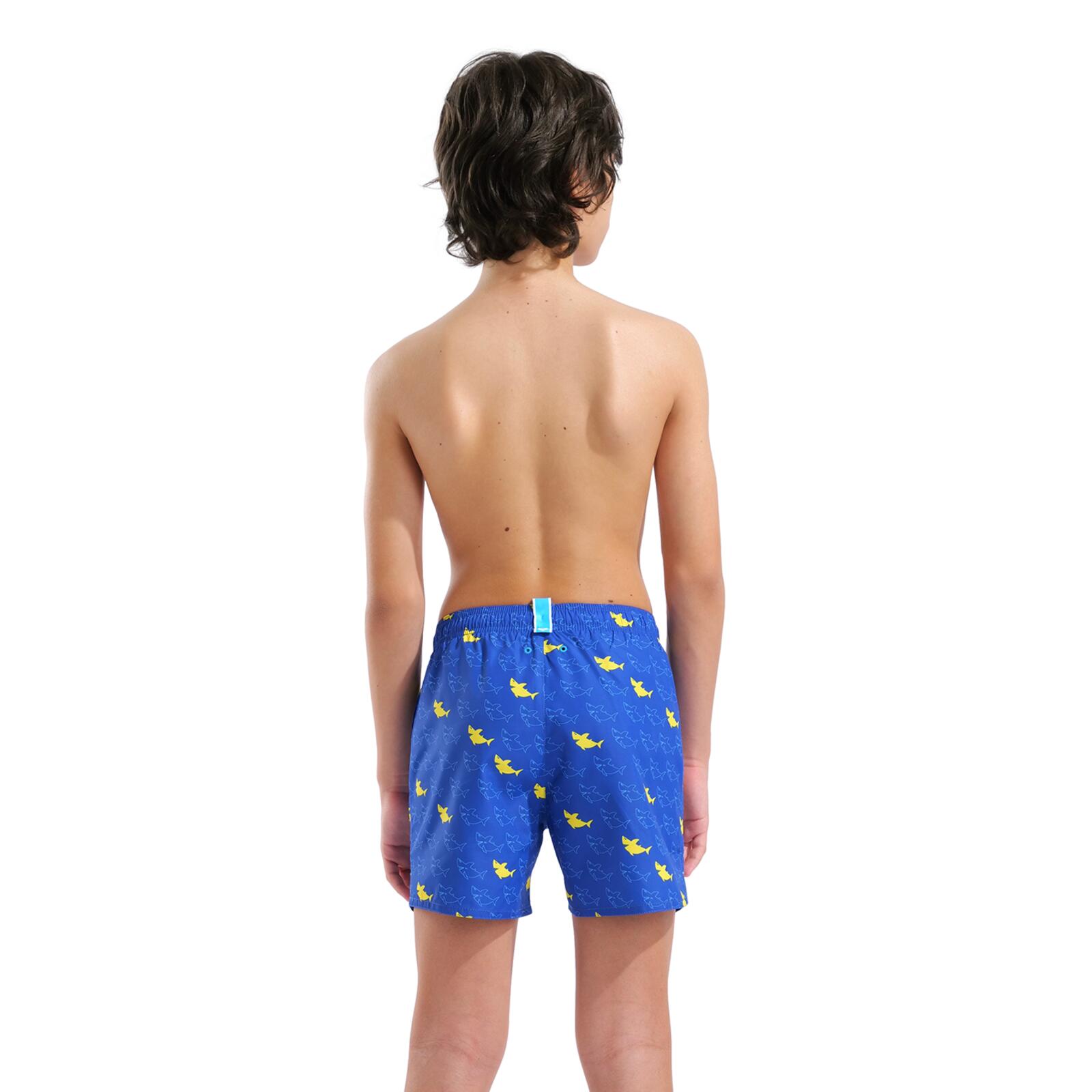 Badehose schnelltrocknend chlorbeständig Jungen - Water Prints Beach Boxer AO 6/7