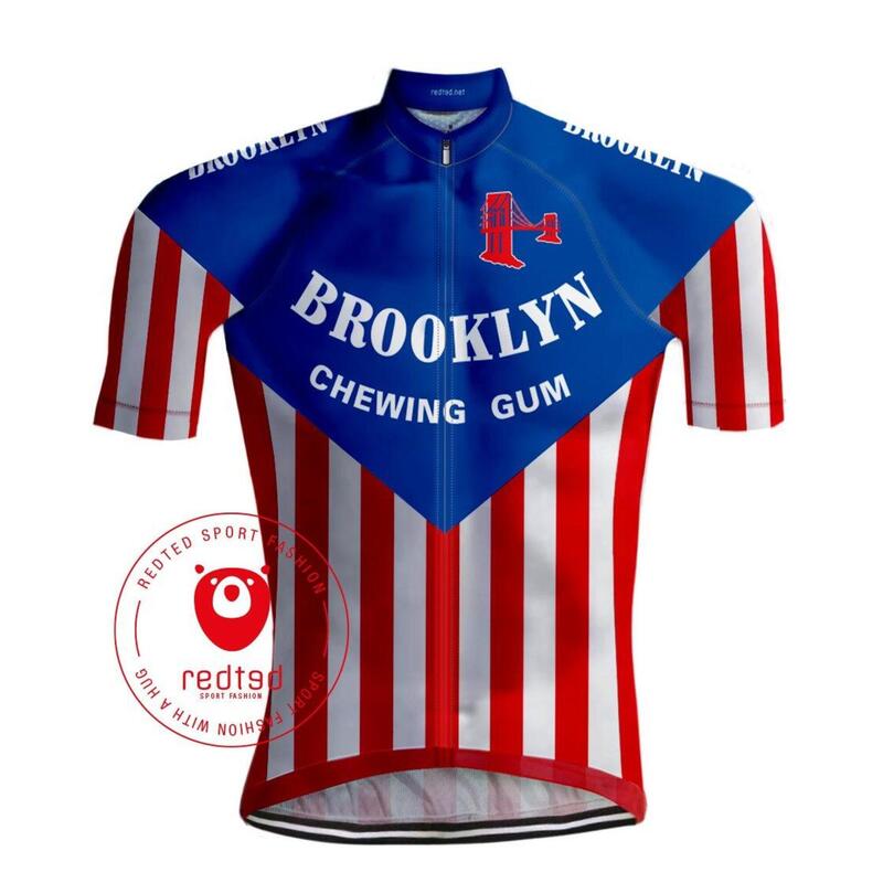 MAILLOT CYCLISME VINTAGE BROOKLYN - REDTED