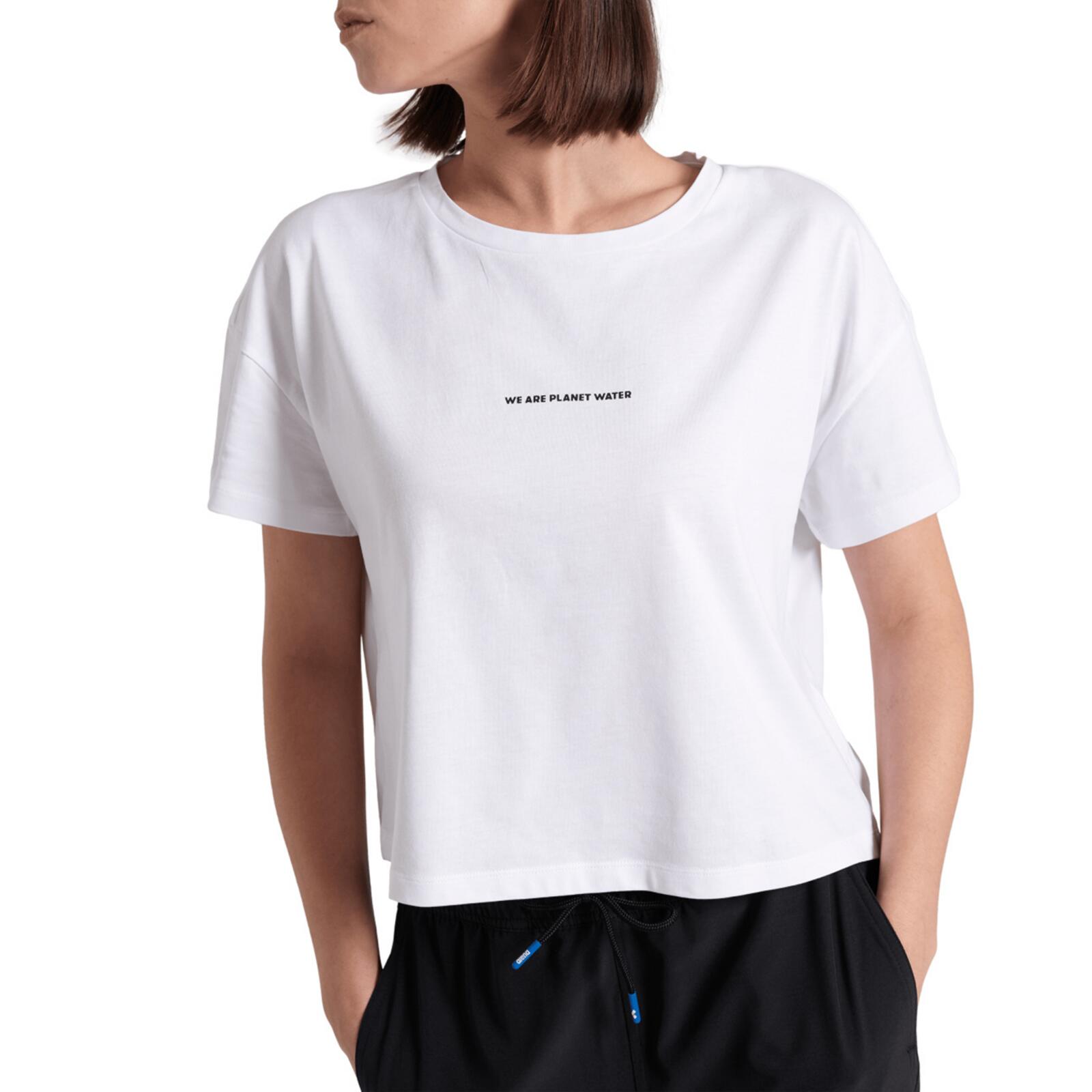 Koszulka damska top bawełniany sportowy okrągły dekolt Arena Crop Top 7/7