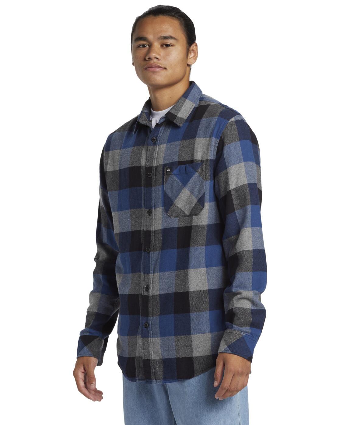 Chemise en flanelle MOTHERFLY Bleu Homme 3/7