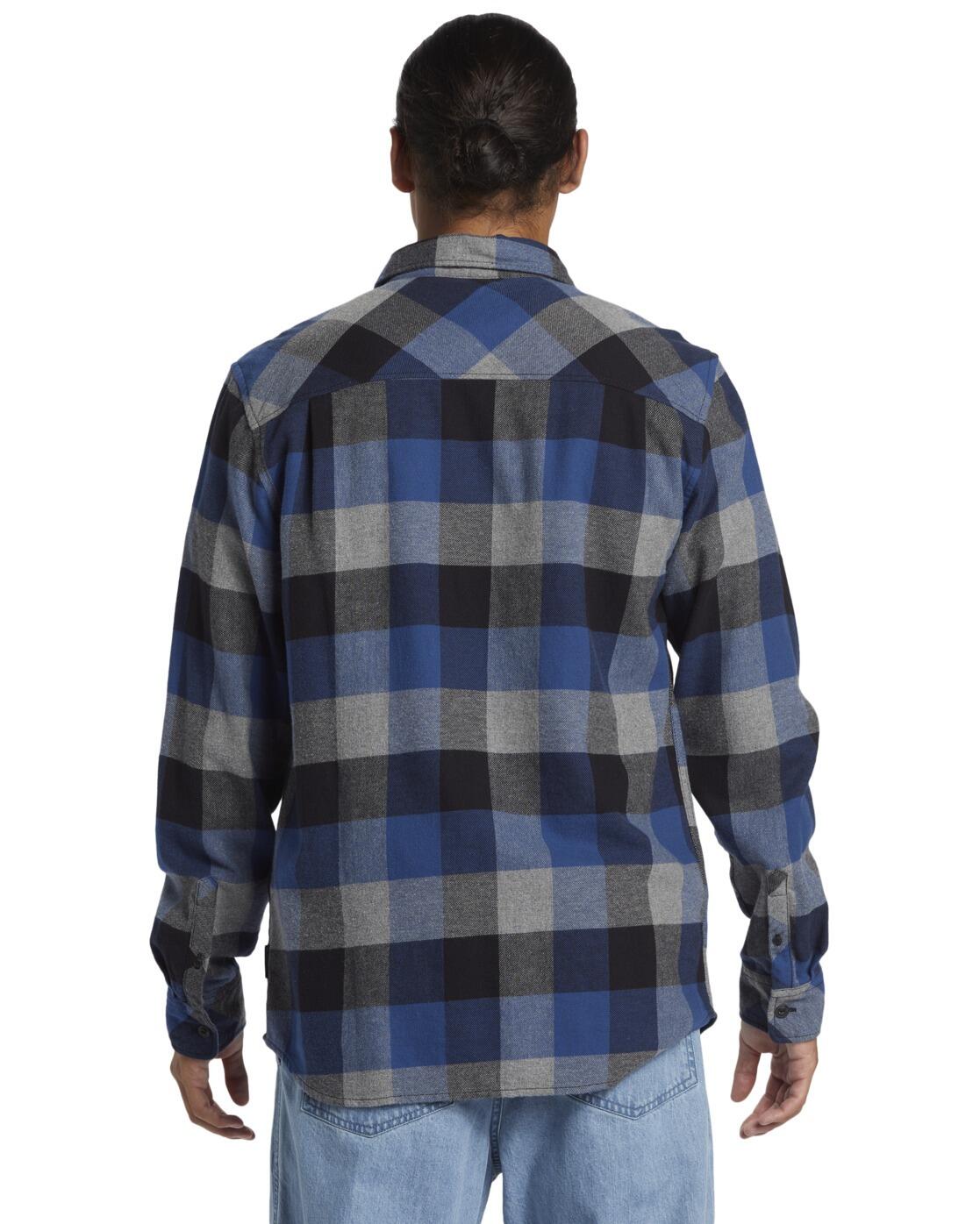 Chemise en flanelle MOTHERFLY Bleu Homme 2/7