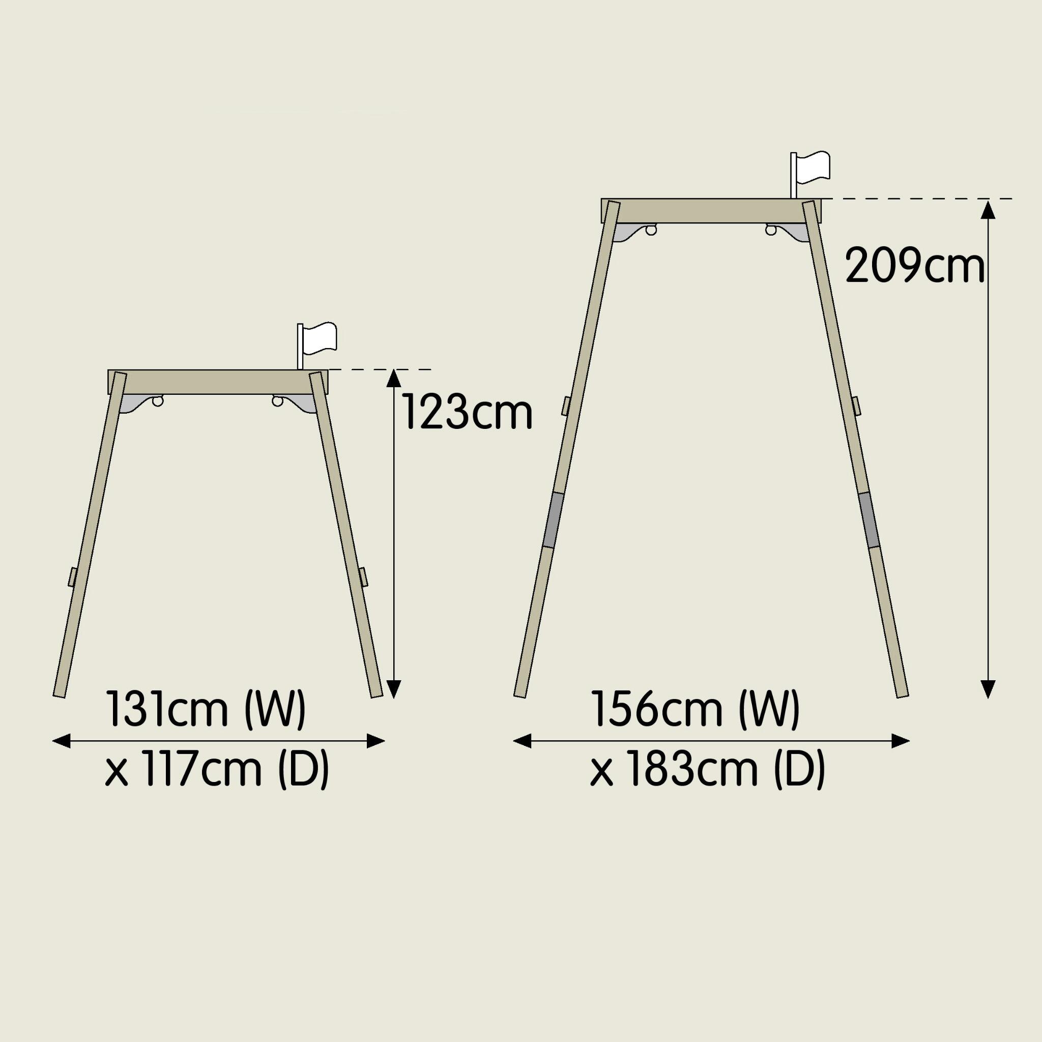 Portique balançoire 2 en 1 évolutif FOREST ACORN bois H200cm 3/5
