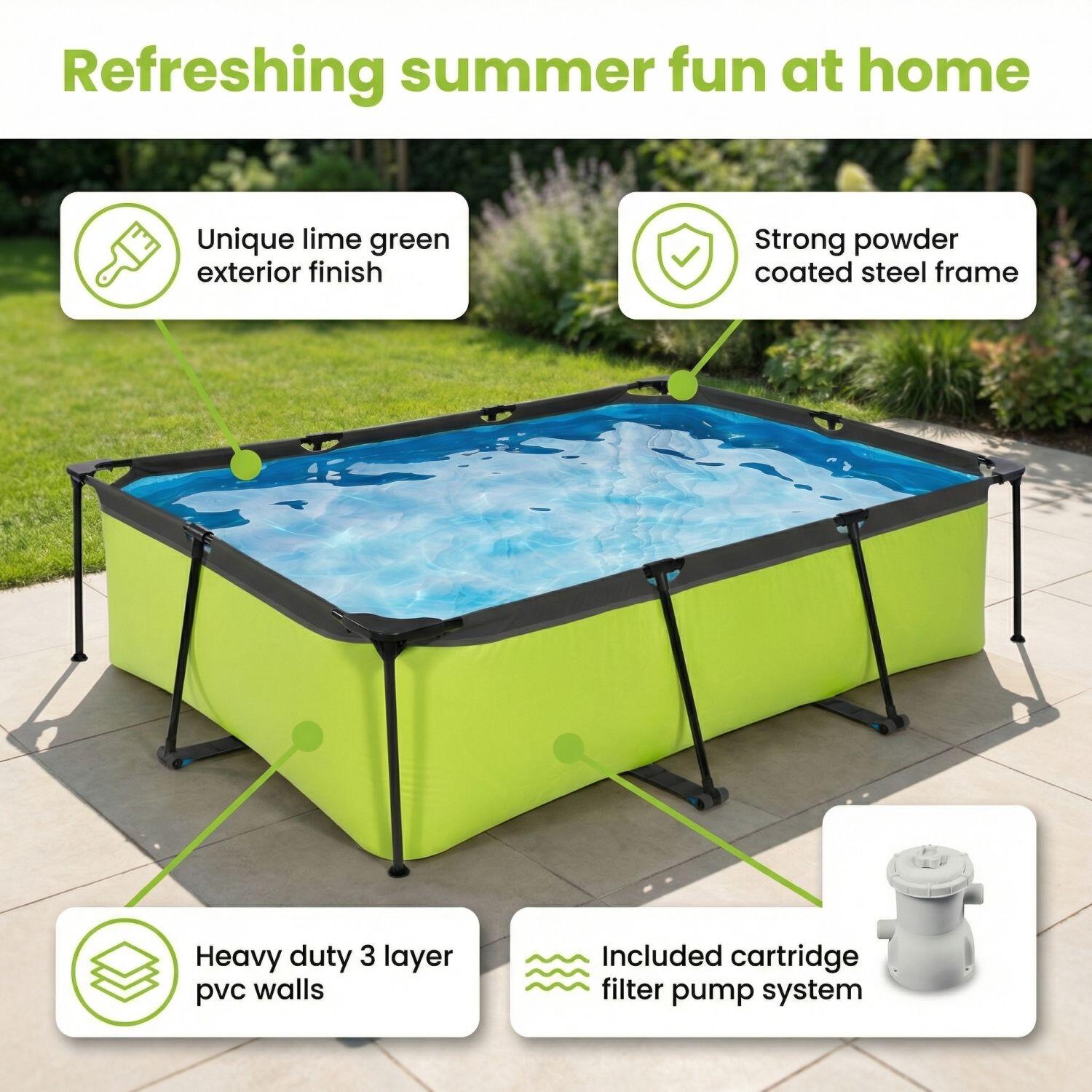 EXIT TOYS Piscina Exit Rectangular - 220x150x65 cm - 7-piezas  S323 2/7