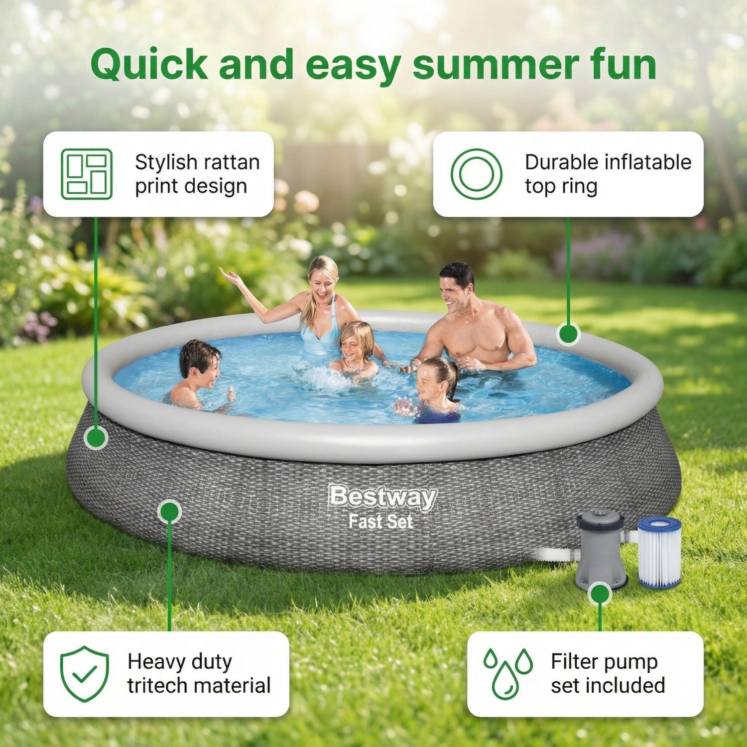 Bestway Fast Set Rund - 396x84 cm - 7-teilig  S229 2/7