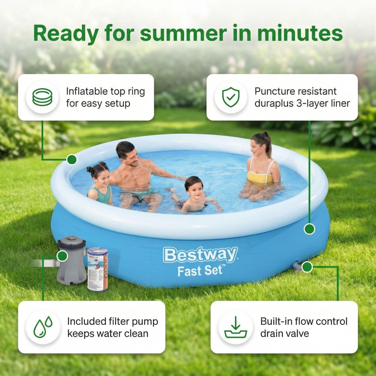 Bestway Fast Set Rund - 305x66 cm - 7-teilig  S329 2/7