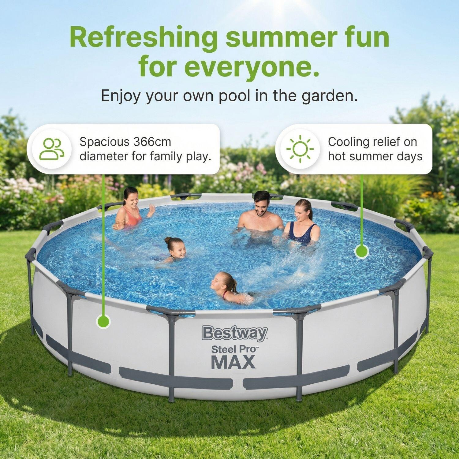 Bestway Steel Pro MAX Rund - 366x76 cm - 7-teilig  S282 2/7