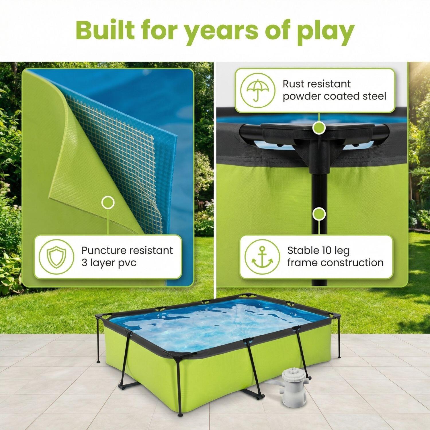 EXIT TOYS Piscina Exit Rectangular - 220x150x65 cm - 7-piezas  S323 6/7