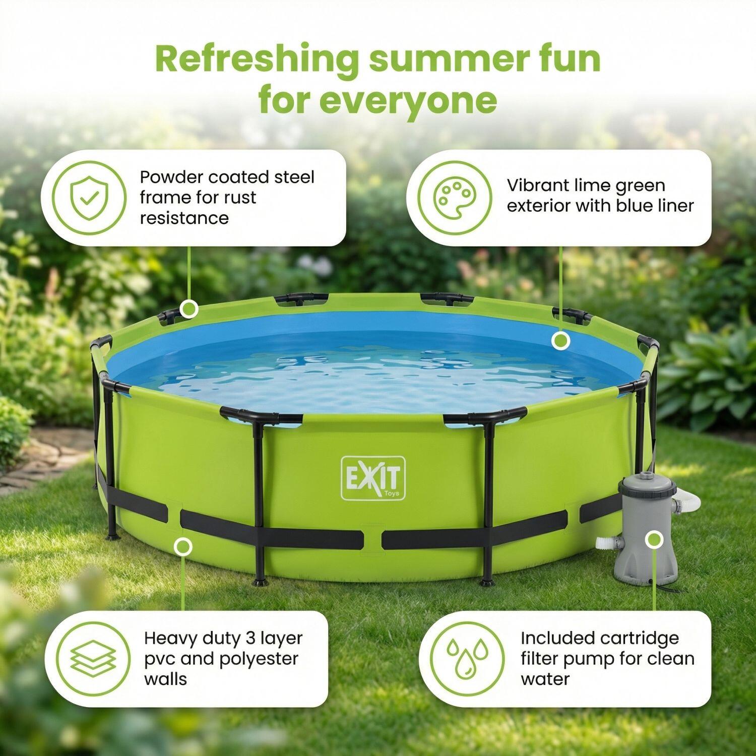 EXIT TOYS Piscina Exit Redonda - 360x76 cm - 7-piezas S204 2/7
