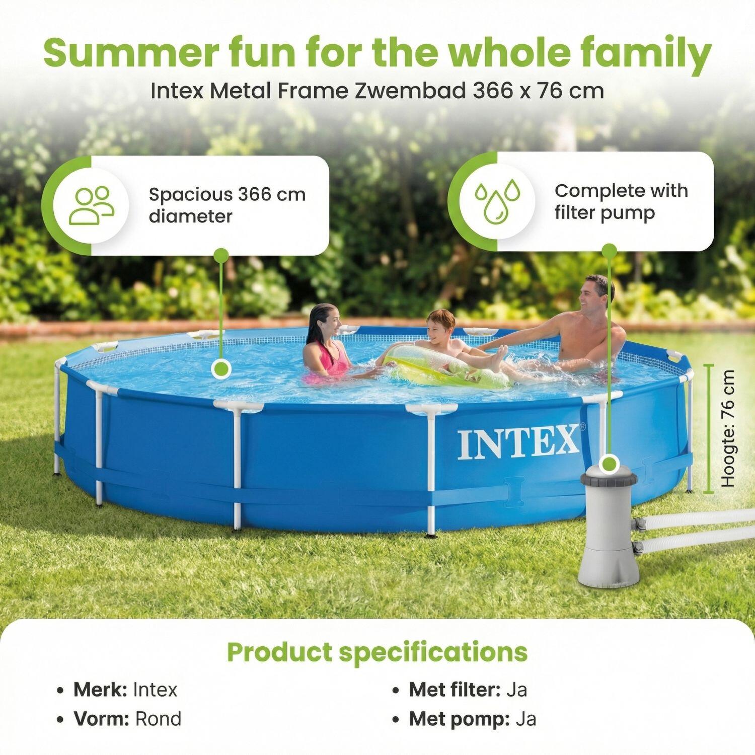 Frame Pool Rund - 366x76 cm - 7-teilig  S322 2/7