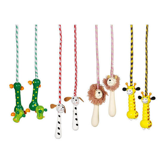 Corde à sauter Goki avec Poignées en Bois pour Enfants
