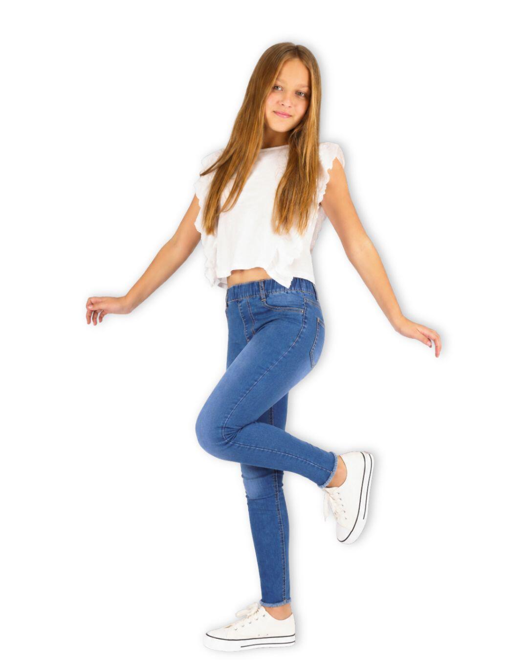 Pantalón vaquero de niña azul 3/5