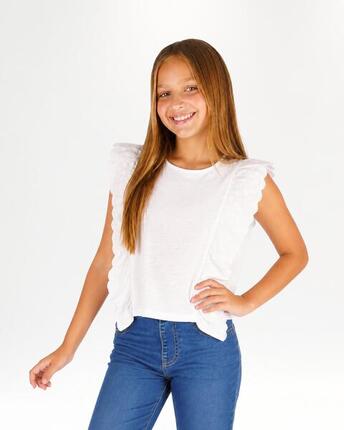 Camiseta de niña blanca