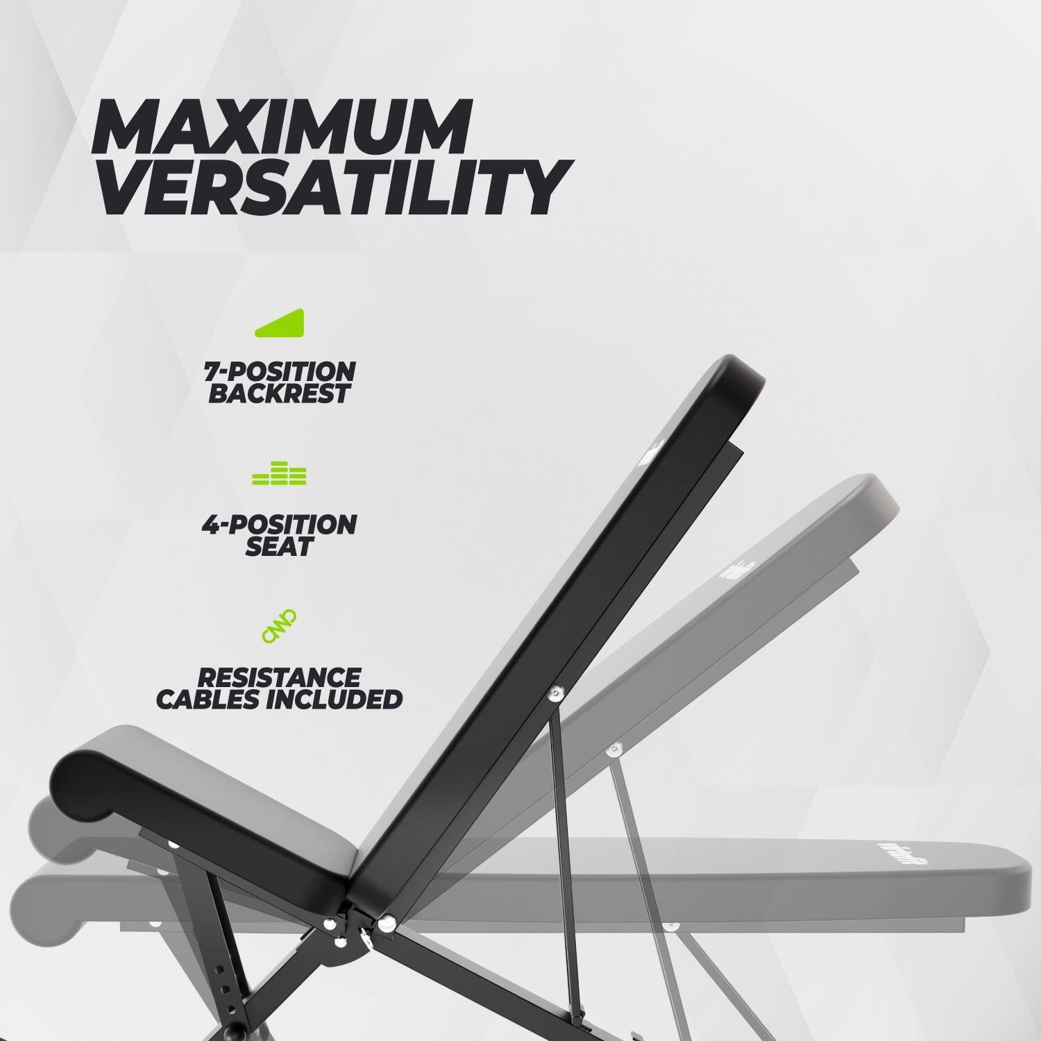 Banc de fitness pliable et réglable FB100 4/7