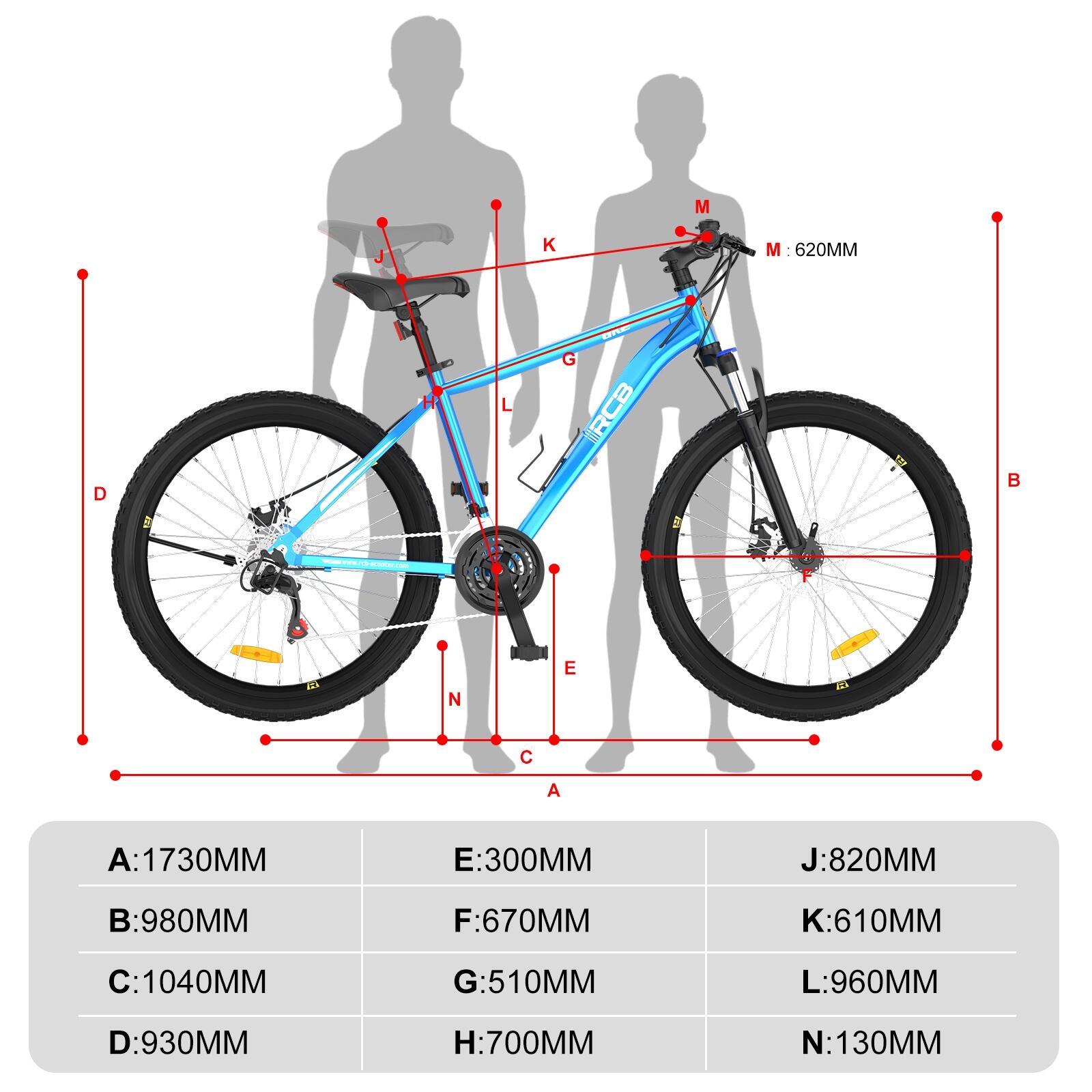 Bicicletta 26" 21 marce, telaio in alluminio, per ragazzi e adulti – RCB GK2 6/7